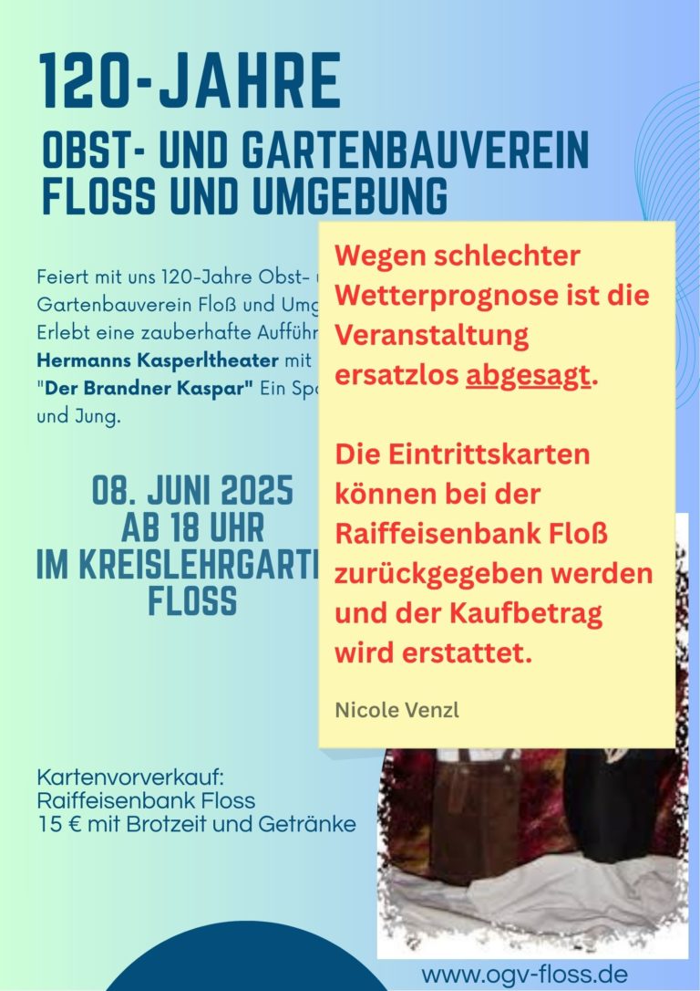 120 Jahre OGV Floß und Umgebung