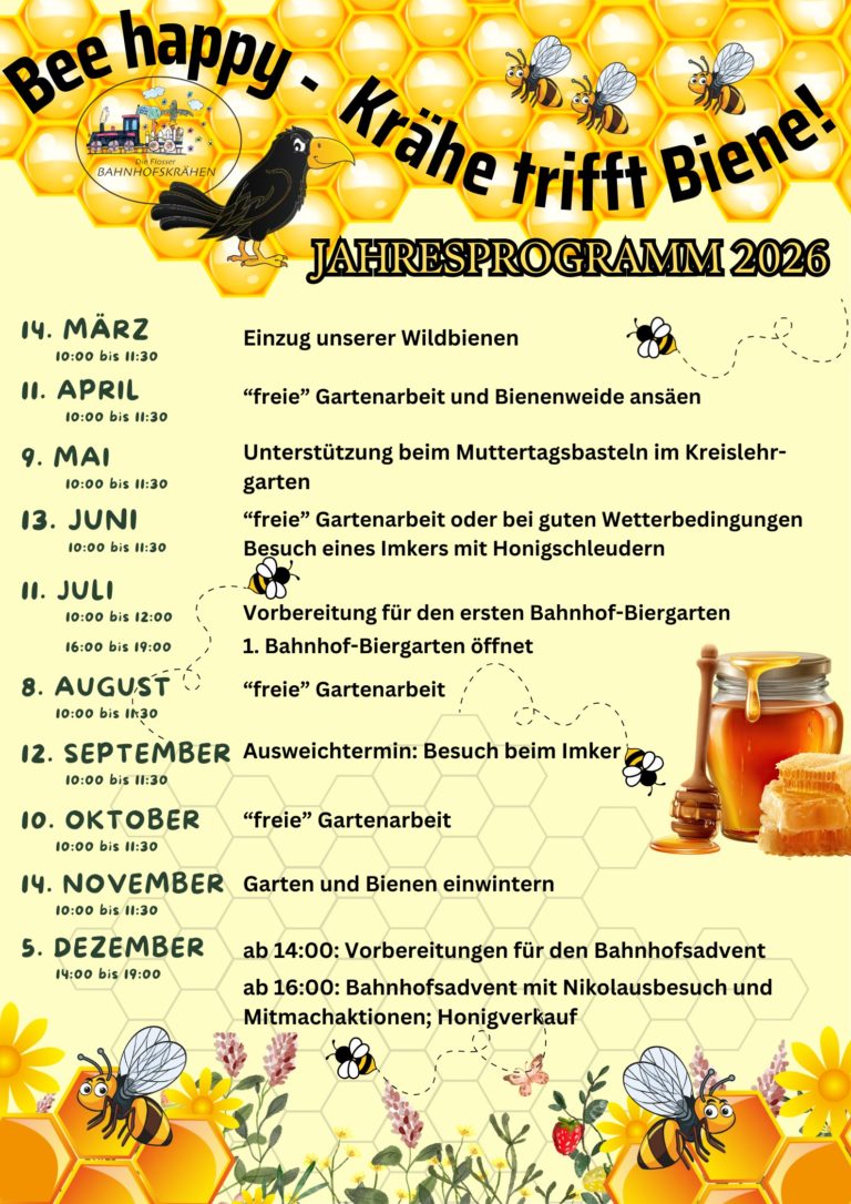 Jahresprogramm 2026 Bahnhofskrähen
